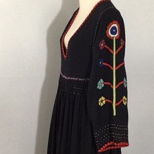 Ulla Johnson 100% Silk Hand Embroidered Dress, sz 2